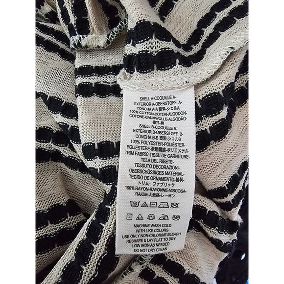 Free People BlackTan Eyelet Peplum Bottom Tank Women's Small - Picture 5 of 5